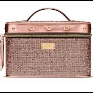 VS Pink Glitter Runway Vanity Makeup Train Case